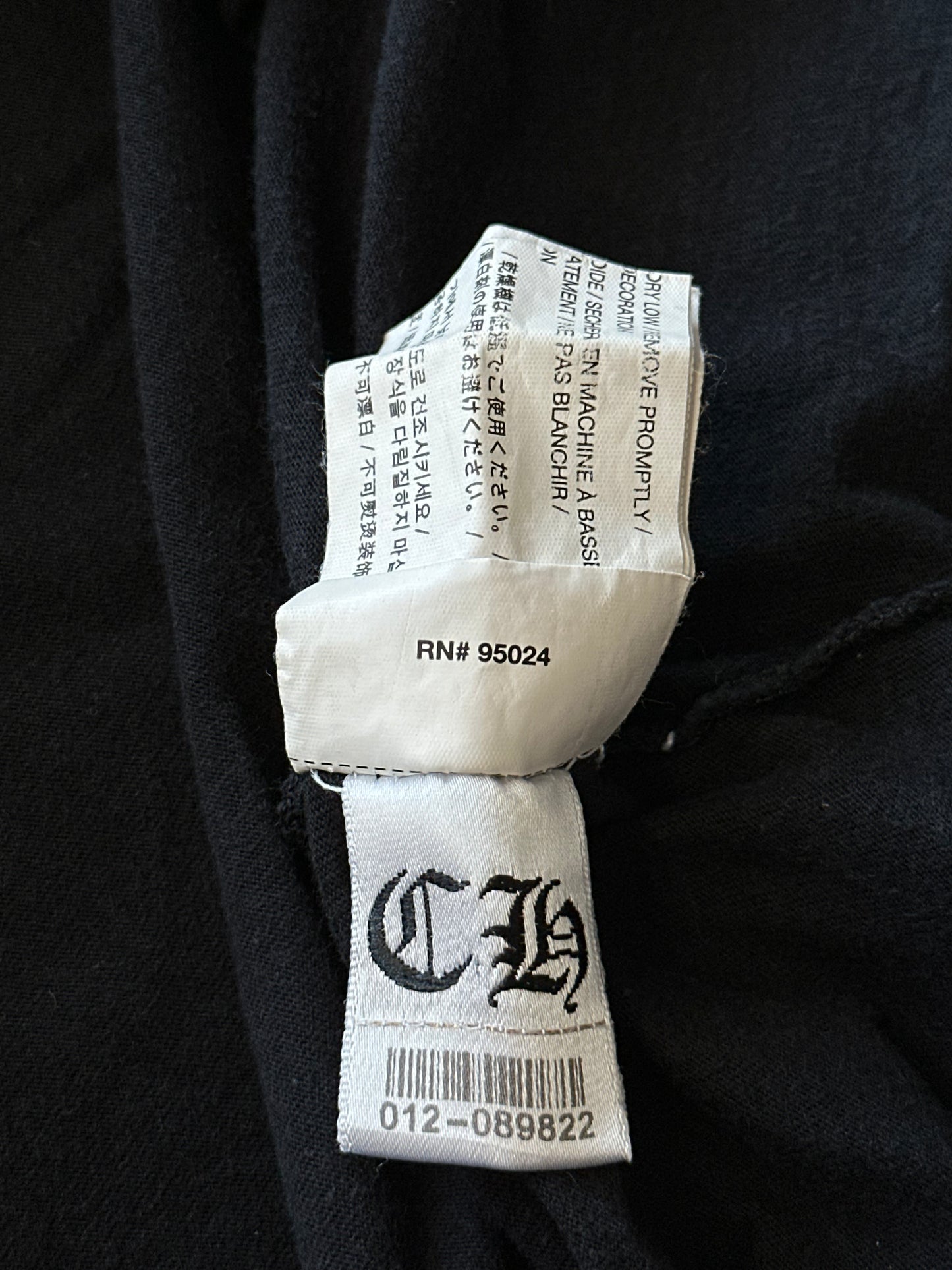 Chrome Hearts Black & White Cemetery Cross Logo T-Shirt