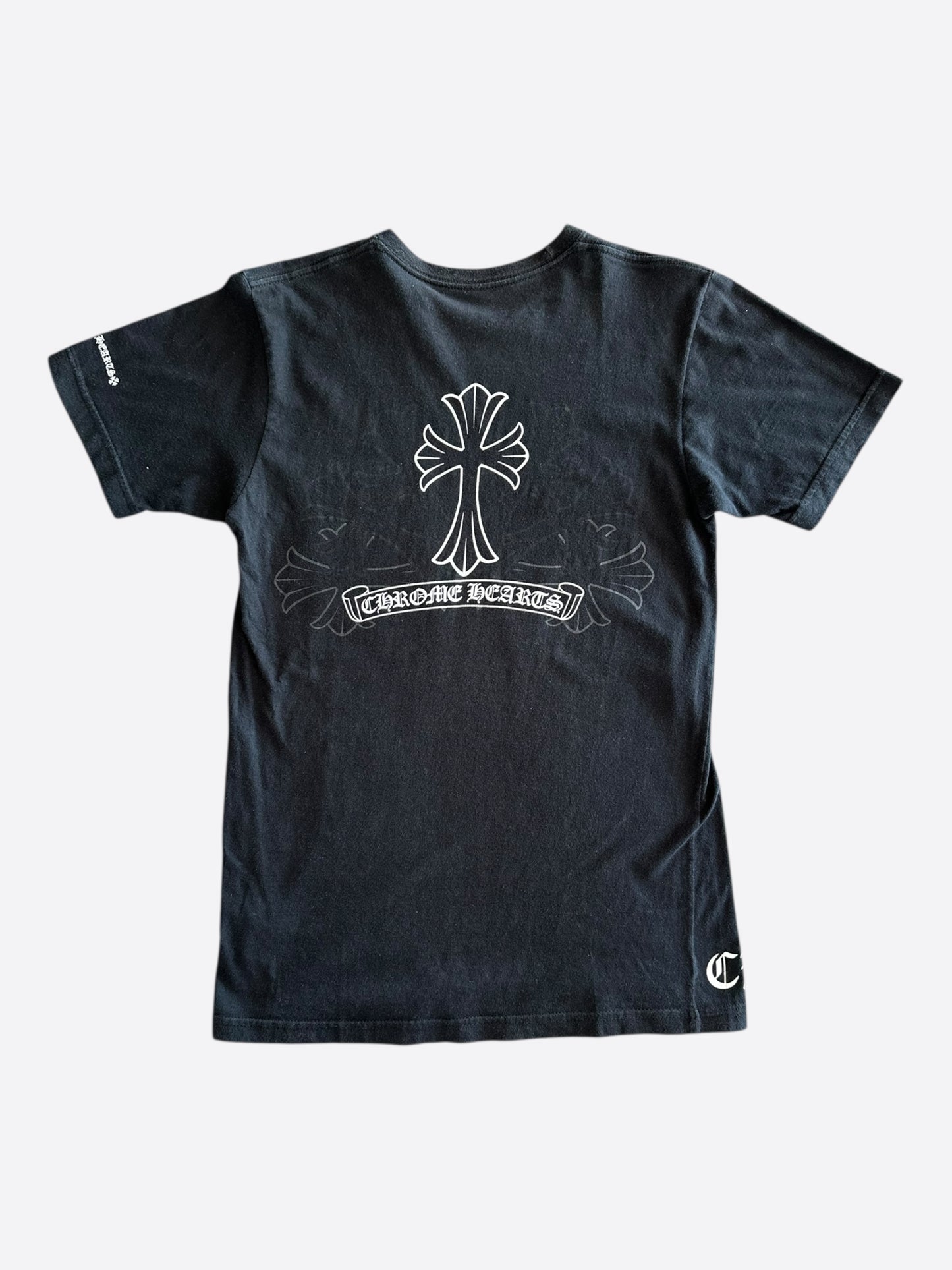 Chrome Hearts Black & White Cross Logo T-Shirt