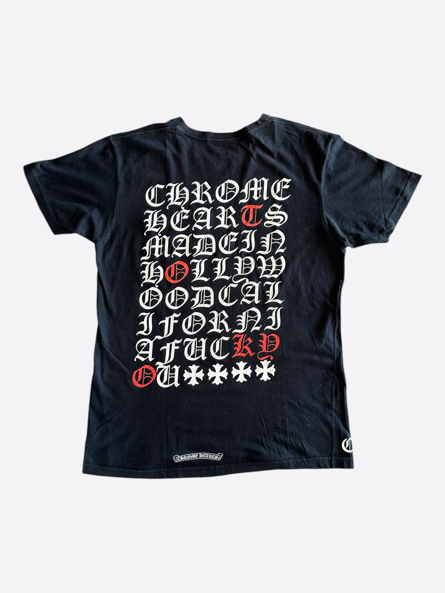 Chrome Hearts Black & White Tokyo Exclusive Eyechart T-Shirt