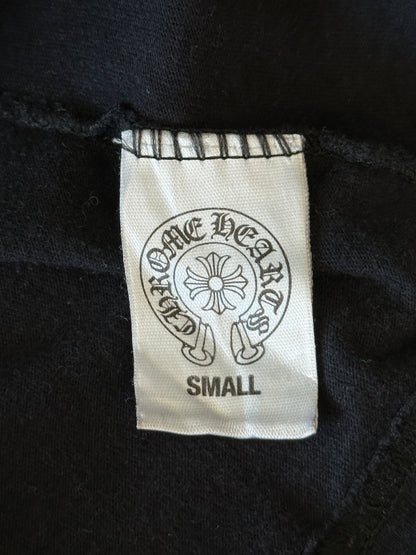 Chrome Hearts Black & White Triple Cross Horseshoe Logo T-Shirt