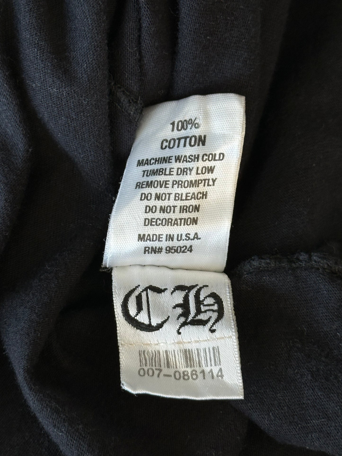 Chrome Hearts Black & White Triple Cross Horseshoe Logo T-Shirt