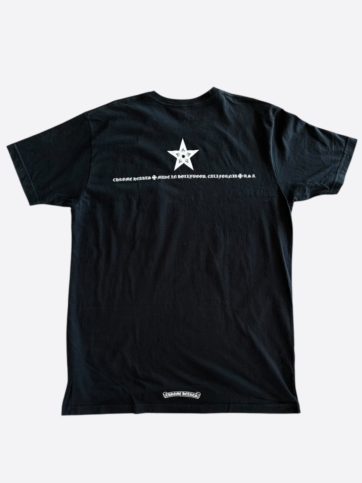Chrome Hearts Black & White Stars Logo T-Shirt