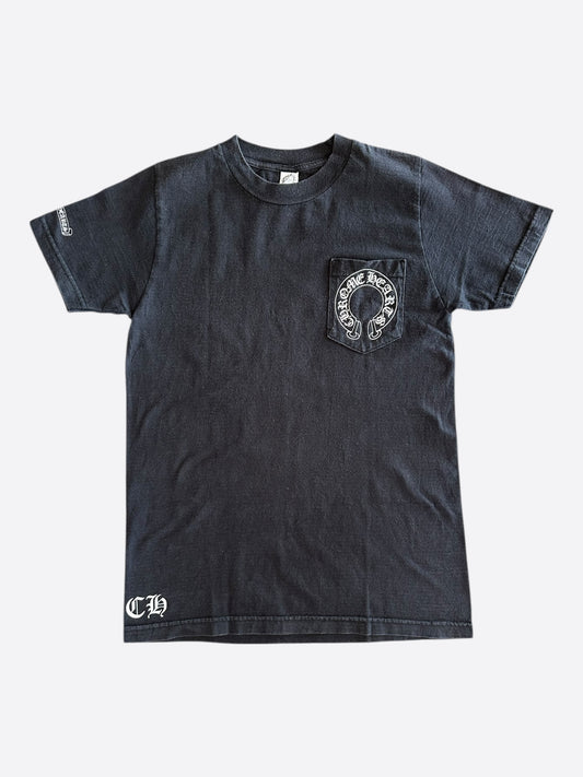 Chrome Hearts Black & White Horseshoe Cross Logo T-Shirt