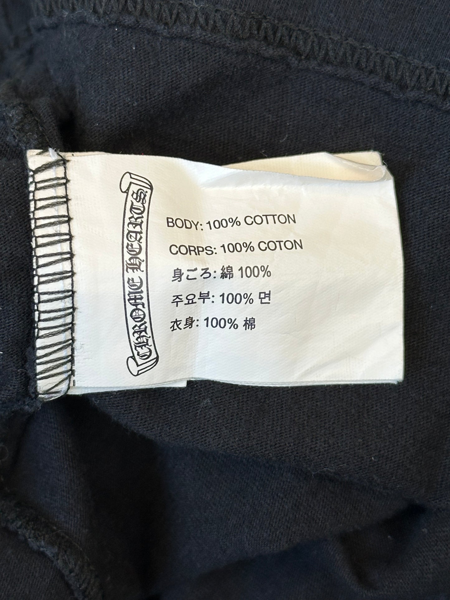 Chrome Hearts Black & White Dagger Logo T-Shirt