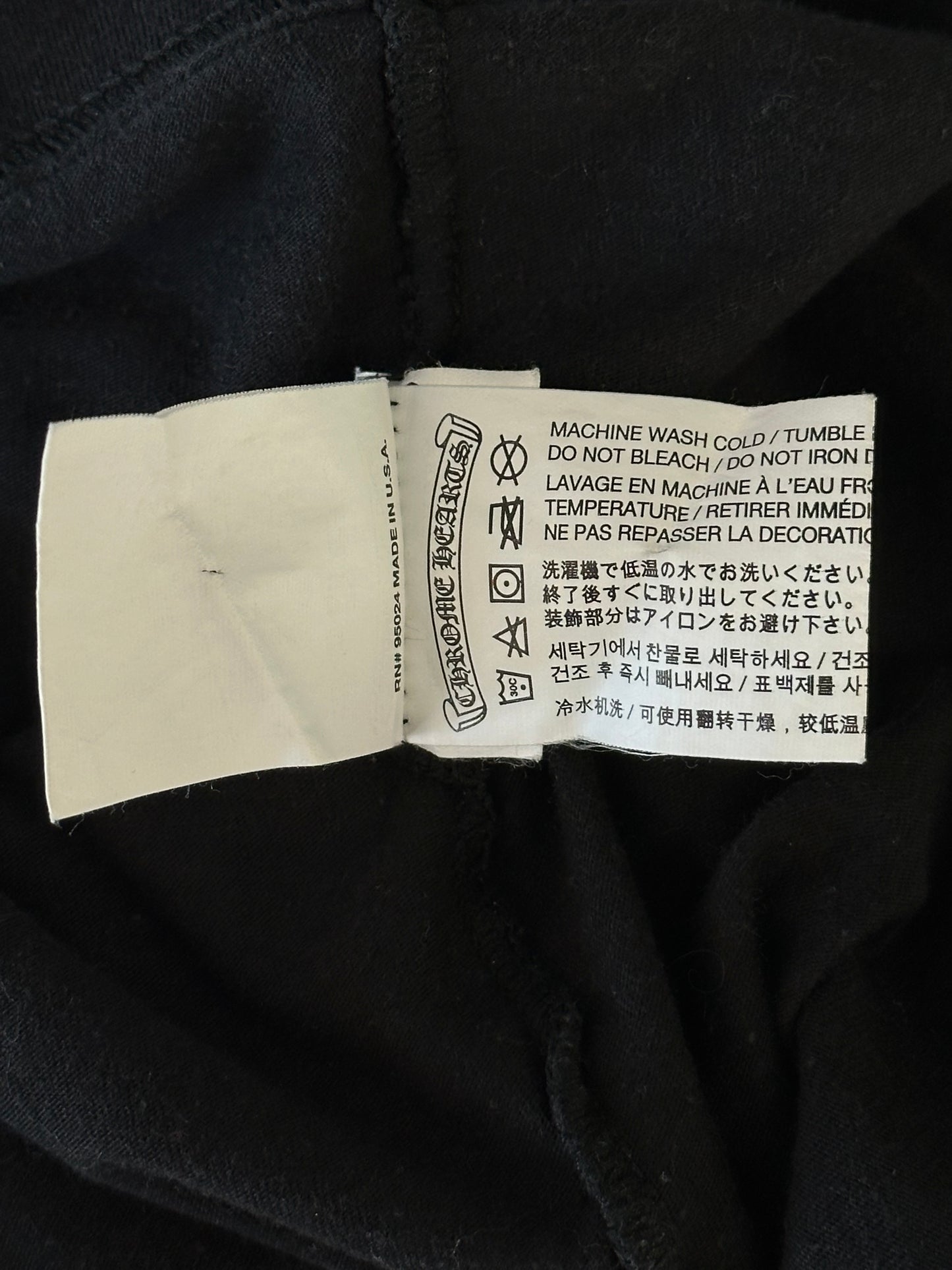 Chrome Hearts Black & Yellow Dagger Logo T-Shirt