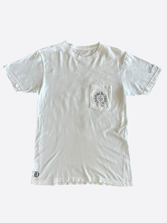 Chrome Hearts White & Black Horseshoe Logo T-Shirt
