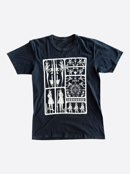 Chrome Hearts Black & White Foti Skulls Graphic T-Shirt