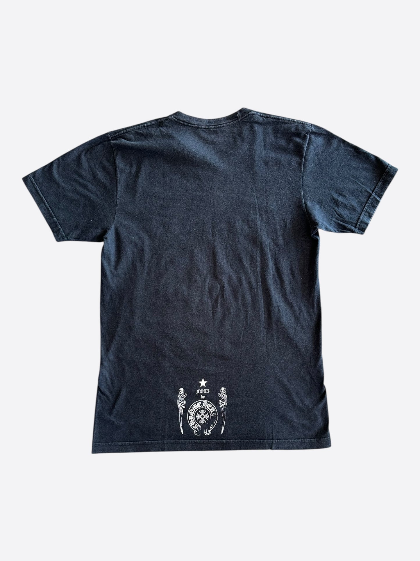 Chrome Hearts Black & White Foti Skulls Graphic T-Shirt