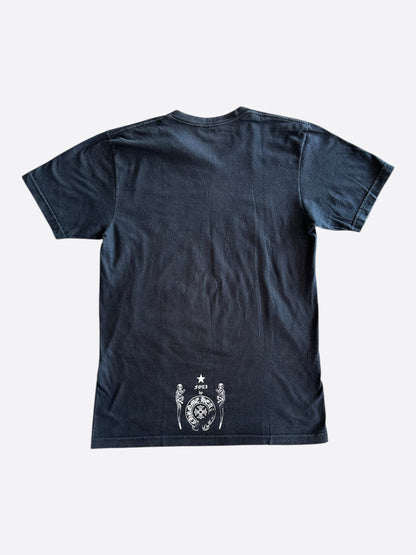 Chrome Hearts Black & White Foti Skulls Graphic T-Shirt