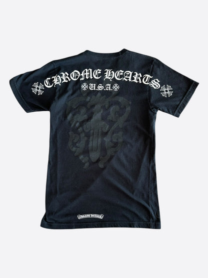 Chrome Hearts Black & White Dagger Logo T-Shirt