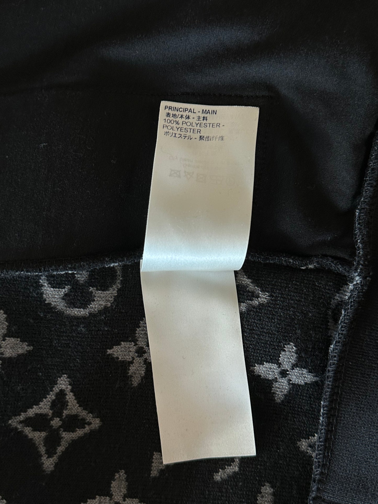 Louis Vuitton Black & Grey Monogram Fleece Zip Up Jacket