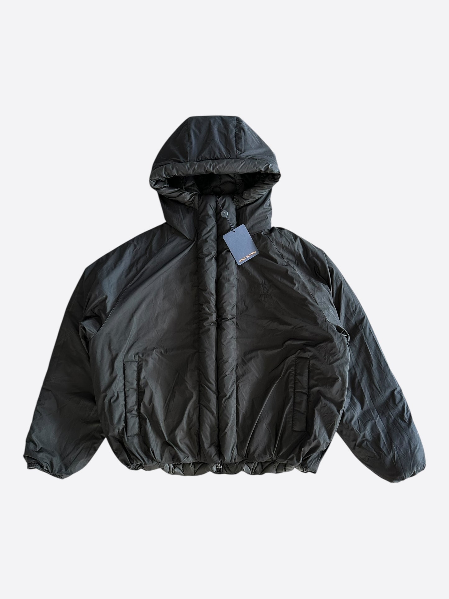 Louis Vuitton Black Flower Monogram Reversible Puffer Jacket
