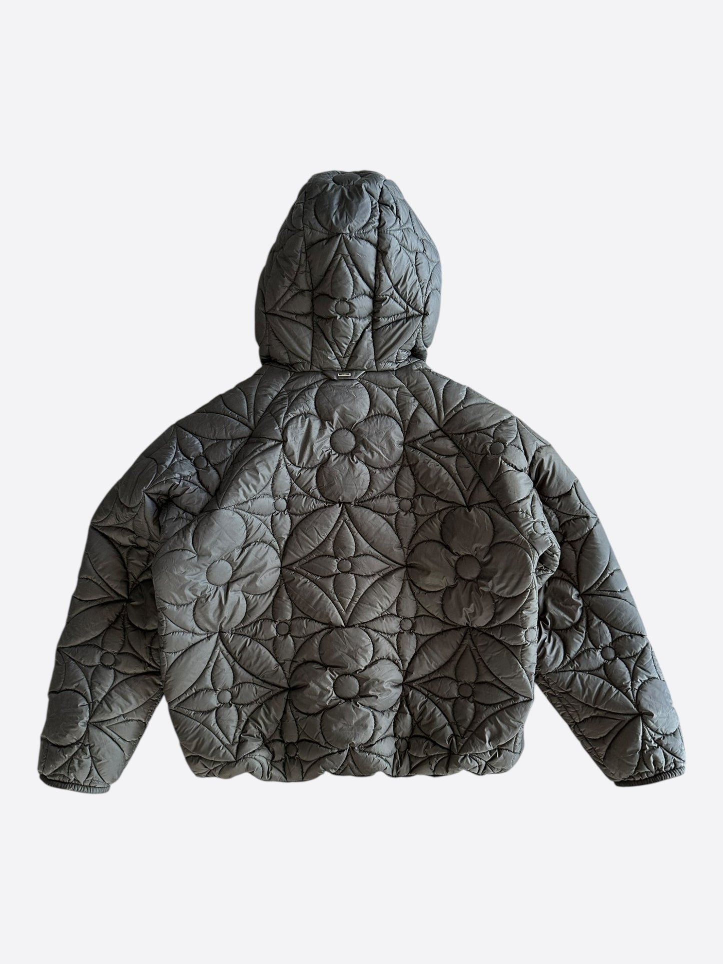 Louis Vuitton Black Flower Monogram Reversible Puffer Jacket