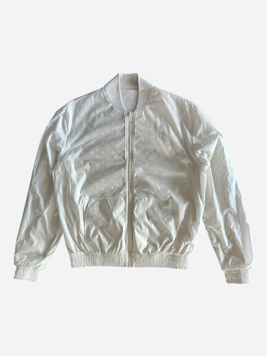 Louis Vuitton White Monogram Reversible Bomber Jacket