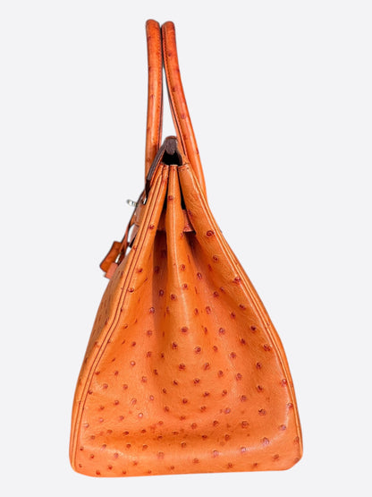 Hermes Brown Ostrich Birkin 35