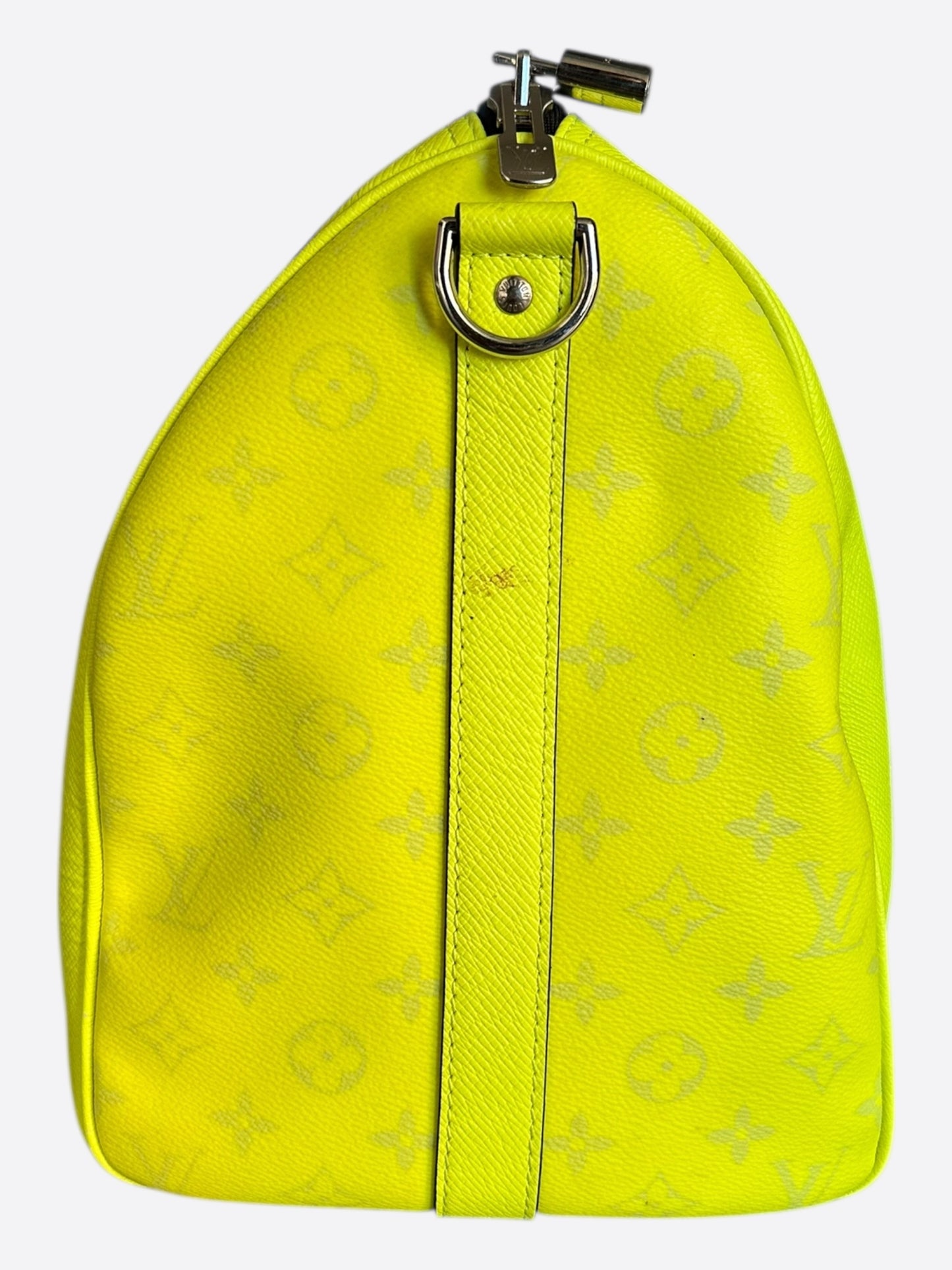 Louis Vuitton Yellow Taigarama Monogram Keepall 50