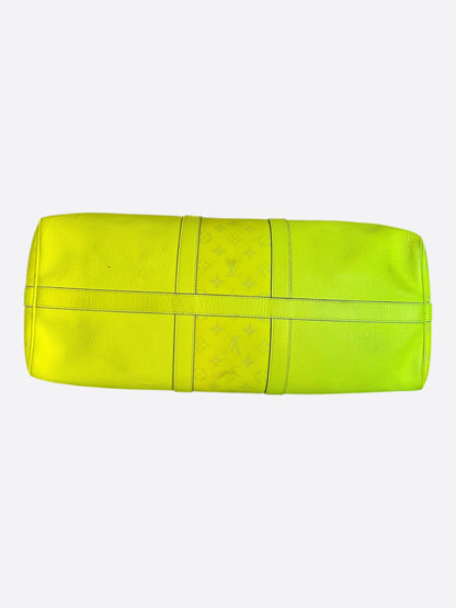 Louis Vuitton Yellow Taigarama Monogram Keepall 50