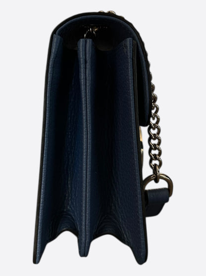 Gucci Navy Small Dollar Interlocking G Shoulder Bag