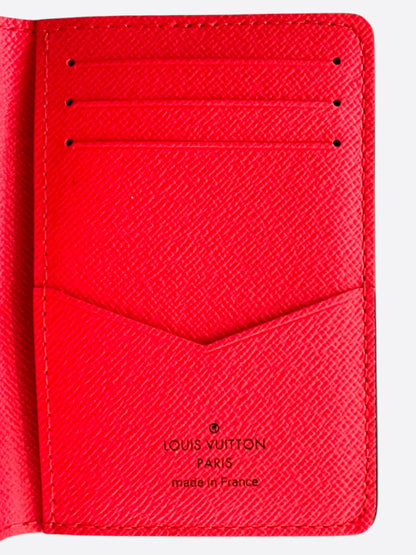 Louis Vuitton Red Taigarama Monogram Pocket Organizer