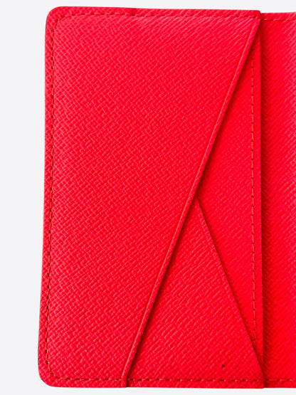 Louis Vuitton Red Taigarama Monogram Pocket Organizer