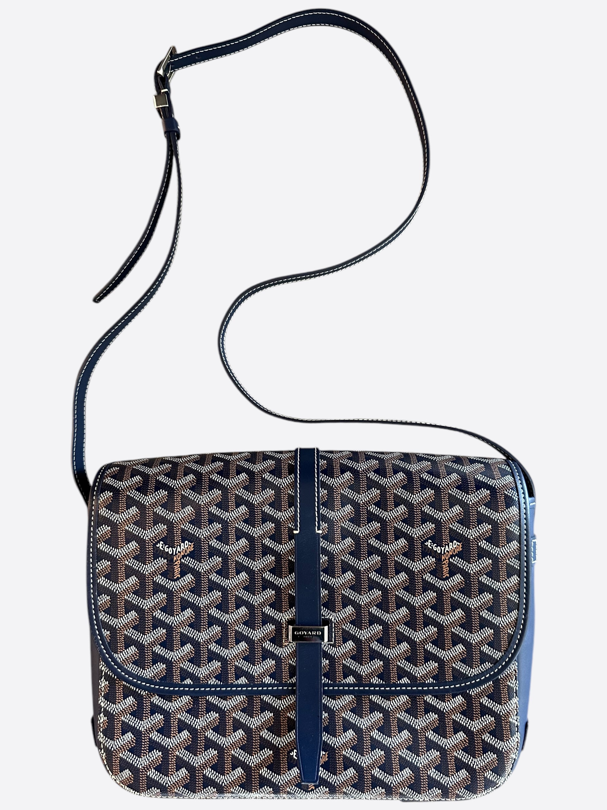 Goyard Navy Belvedere MM Messenger Bag – Savonches