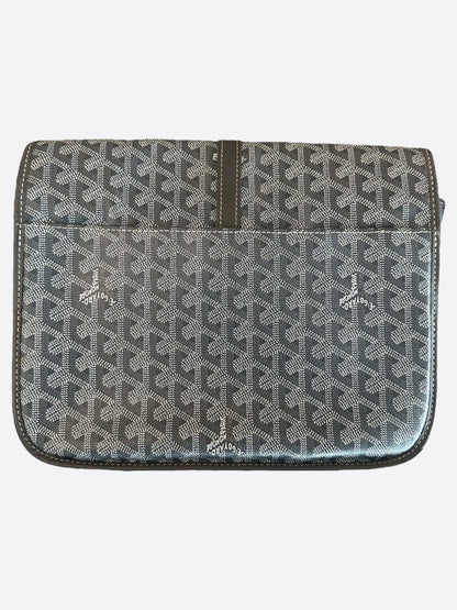 Goyard Grey Belvedere MM Messenger Bag