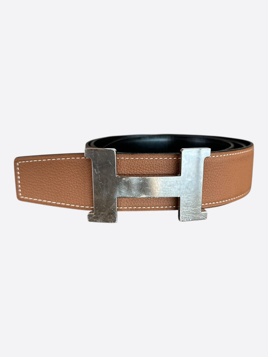 Hermes Brown & Black Reversible H Belt