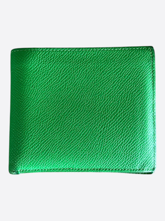 Hermes Green Togo Citizen Twill Compact Wallet