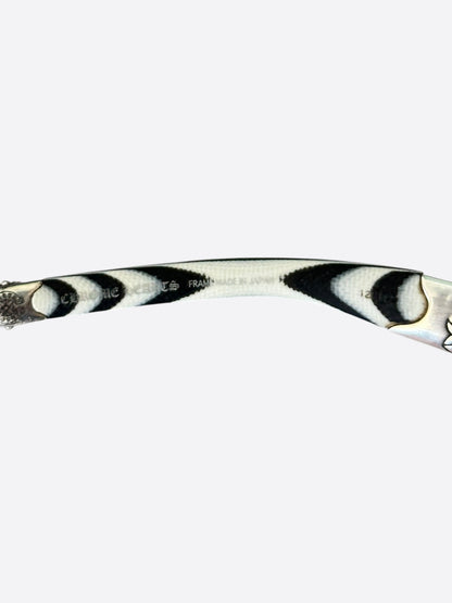Chrome Hearts Zebra & Silver Blade Hummer Sunglasses
