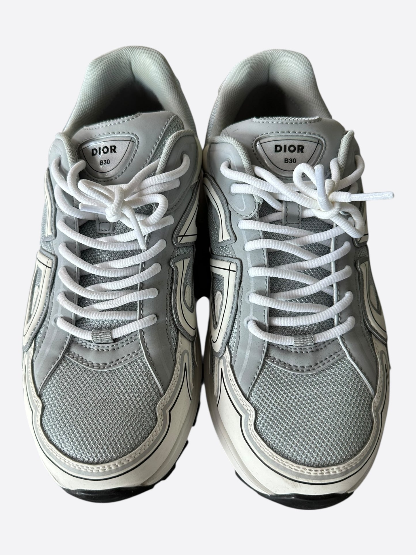 Dior White & Grey B30 Sneakers