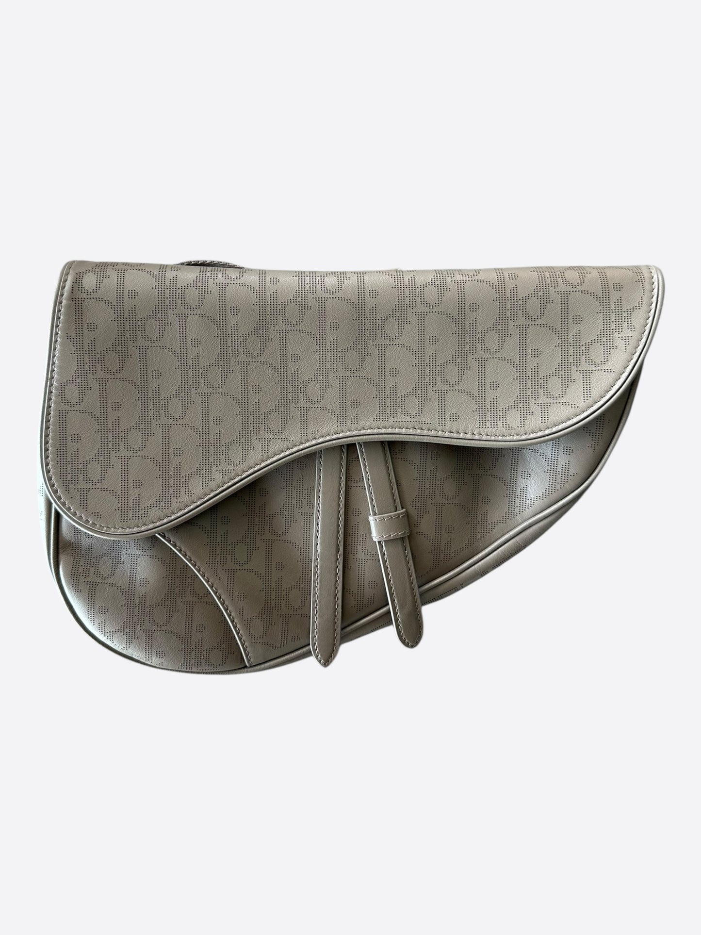 Dior Beige Oblique Galaxy Leather Saddle Bag