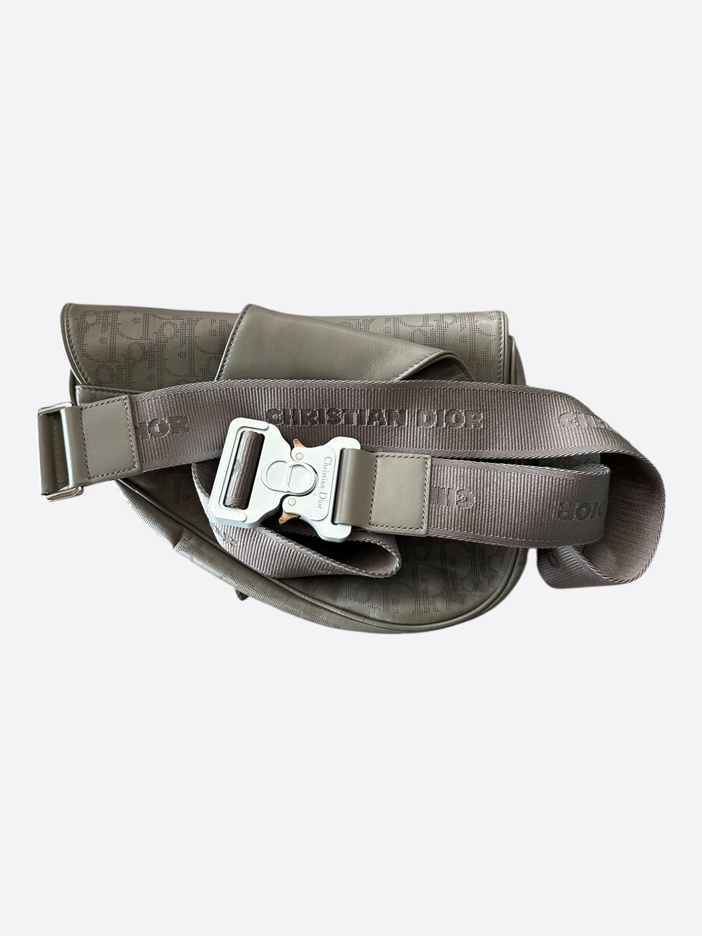 Dior Beige Oblique Galaxy Leather Saddle Bag