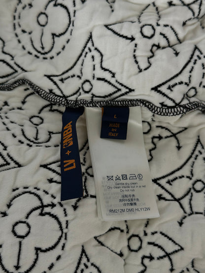 Louis Vuitton Black & White NBA Monogram Zip Up Hoodie