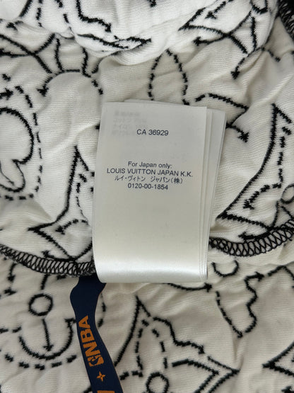 Louis Vuitton Black & White NBA Monogram Zip Up Hoodie