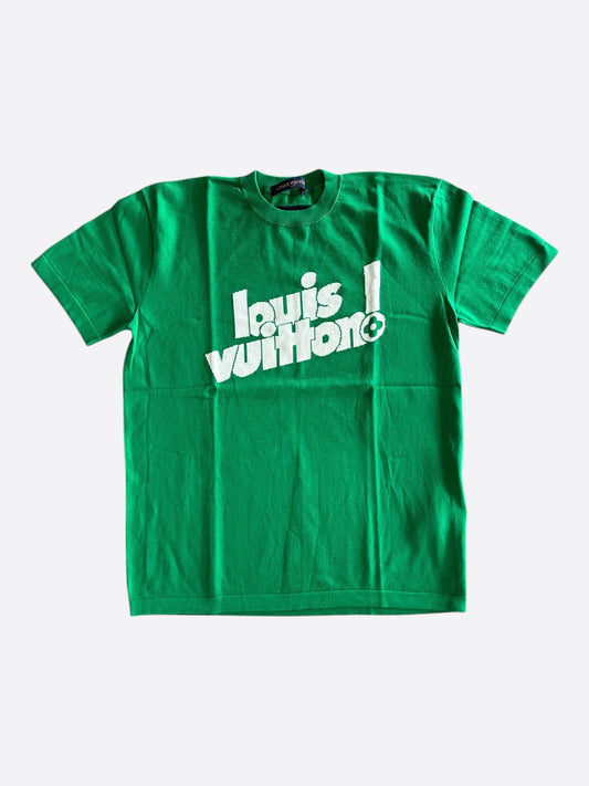 Louis Vuitton Green & White Everyday Logo Intarsia T-Shirt