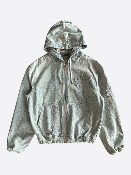 Louis Vuitton NBA Monogram Denim Zip Up Jacket