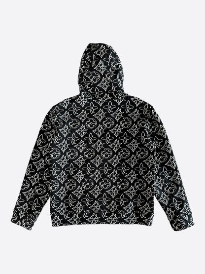 Louis Vuitton Black & White NBA Monogram Zip Up Hoodie