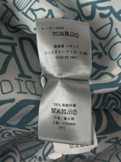 Dior White & Blue Stussy All Over Print Button Up Shirt