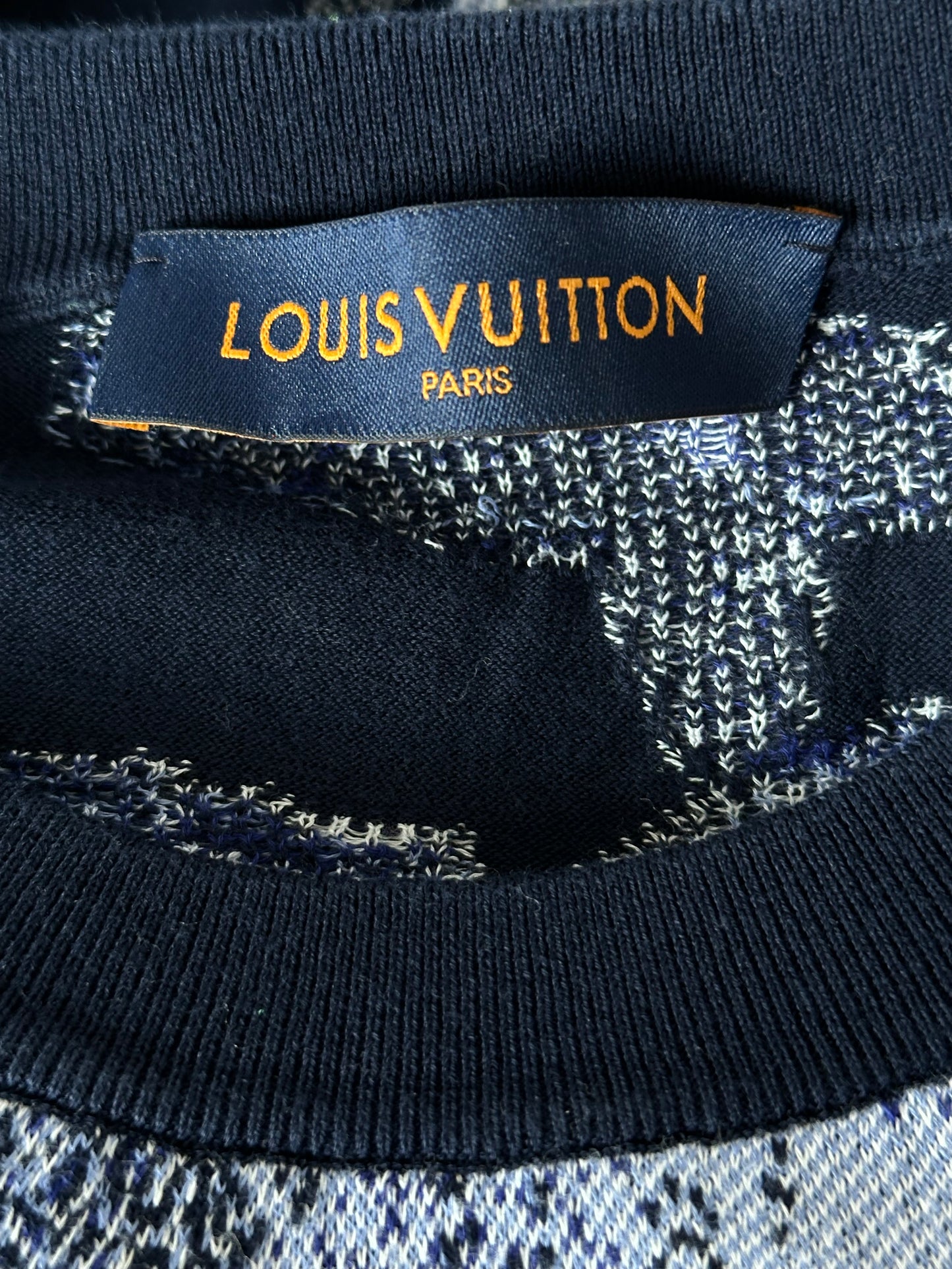 Louis Vuitton Navy Watercolor Monogram T-Shirt