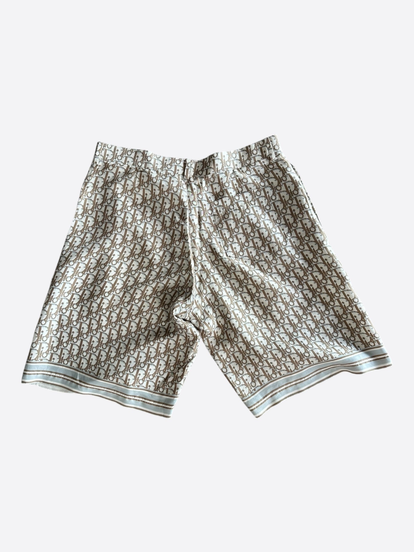 Dior Tan Oblique Silk Shorts