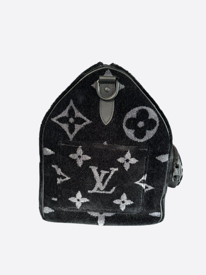 Louis Vuitton Black Monogram Tuffetage Keepall