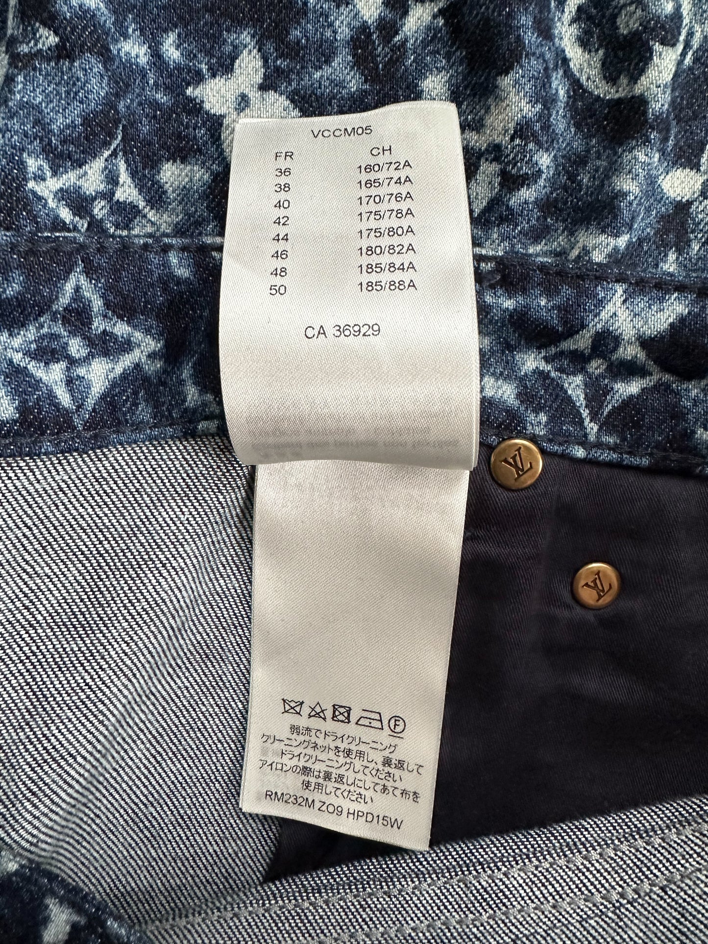 Louis Vuitton Blue Pointillism Monogram Jeans