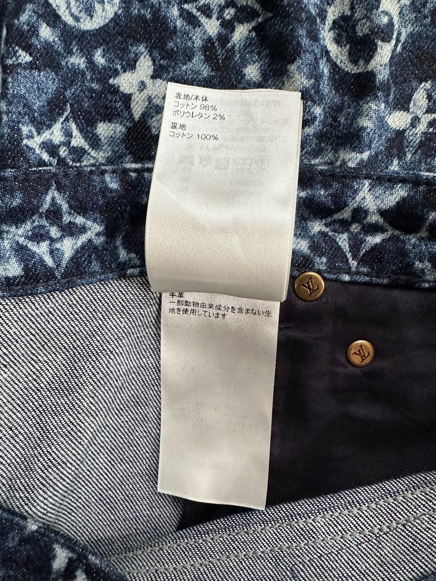 Louis Vuitton Blue Pointillism Monogram Jeans