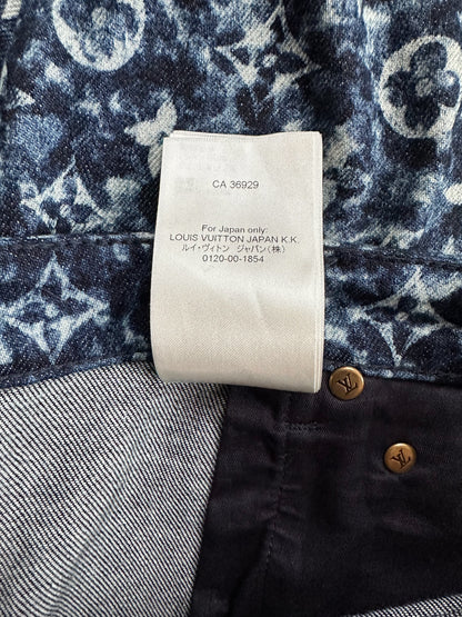 Louis Vuitton Blue Pointillism Monogram Jeans