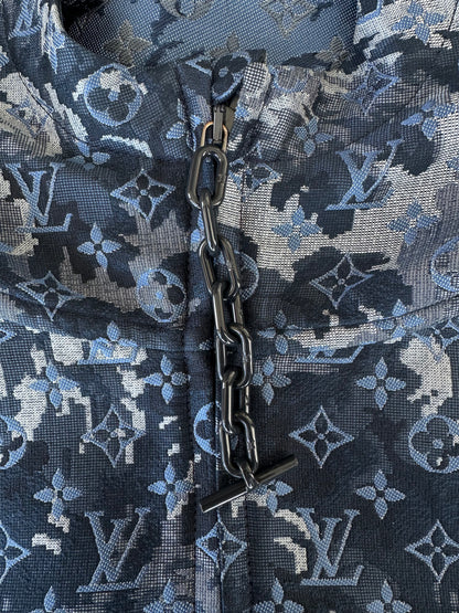 Louis Vuitton Blue Tapestry Monogram Windbreaker