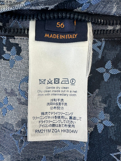 Louis Vuitton Blue Tapestry Monogram Windbreaker