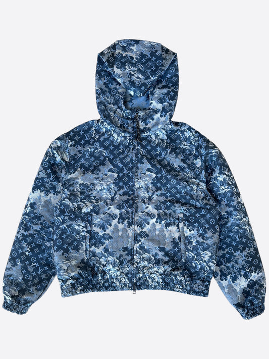 Louis Vuitton Blue Tapestry Monogram Windbreaker