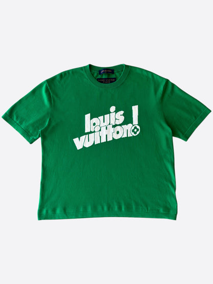 Louis Vuitton Green & White Everyday Logo Intarsia T-Shirt