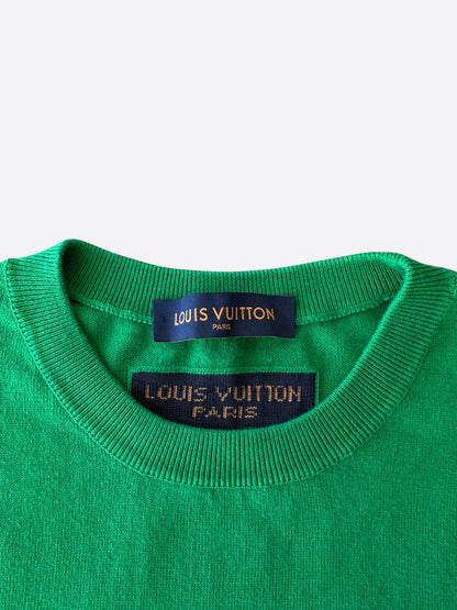 Louis Vuitton Green & White Everyday Logo Intarsia T-Shirt