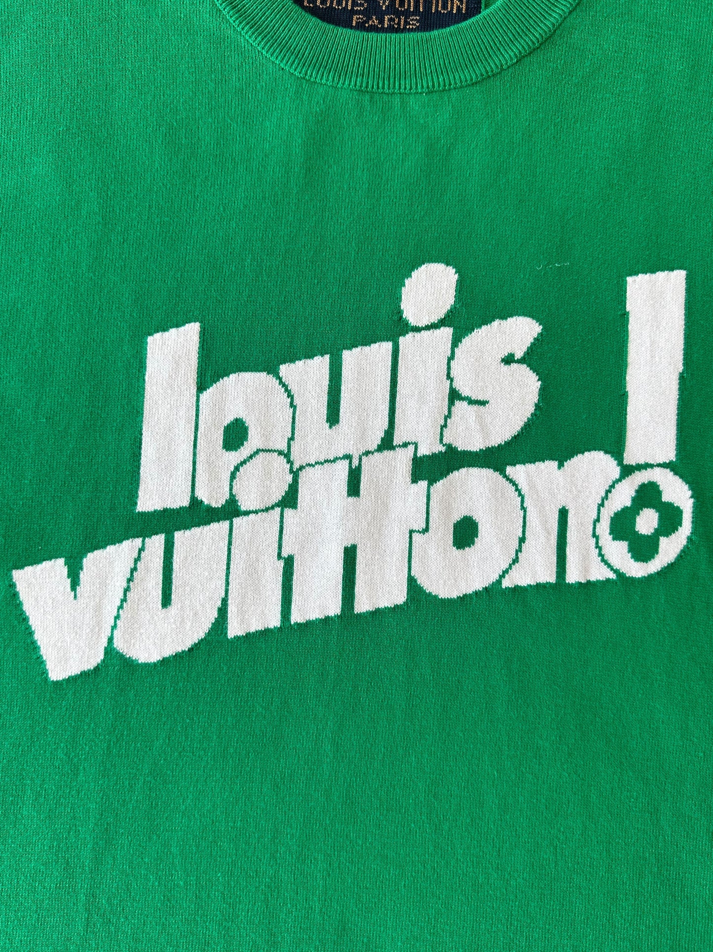 Louis Vuitton Green & White Everyday Logo Intarsia T-Shirt